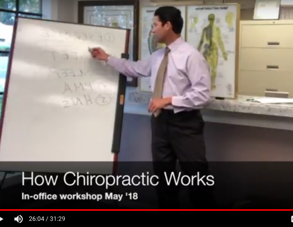 In-office Workshop: How Chiropractic Helps Nerves, then Better Health. May '18