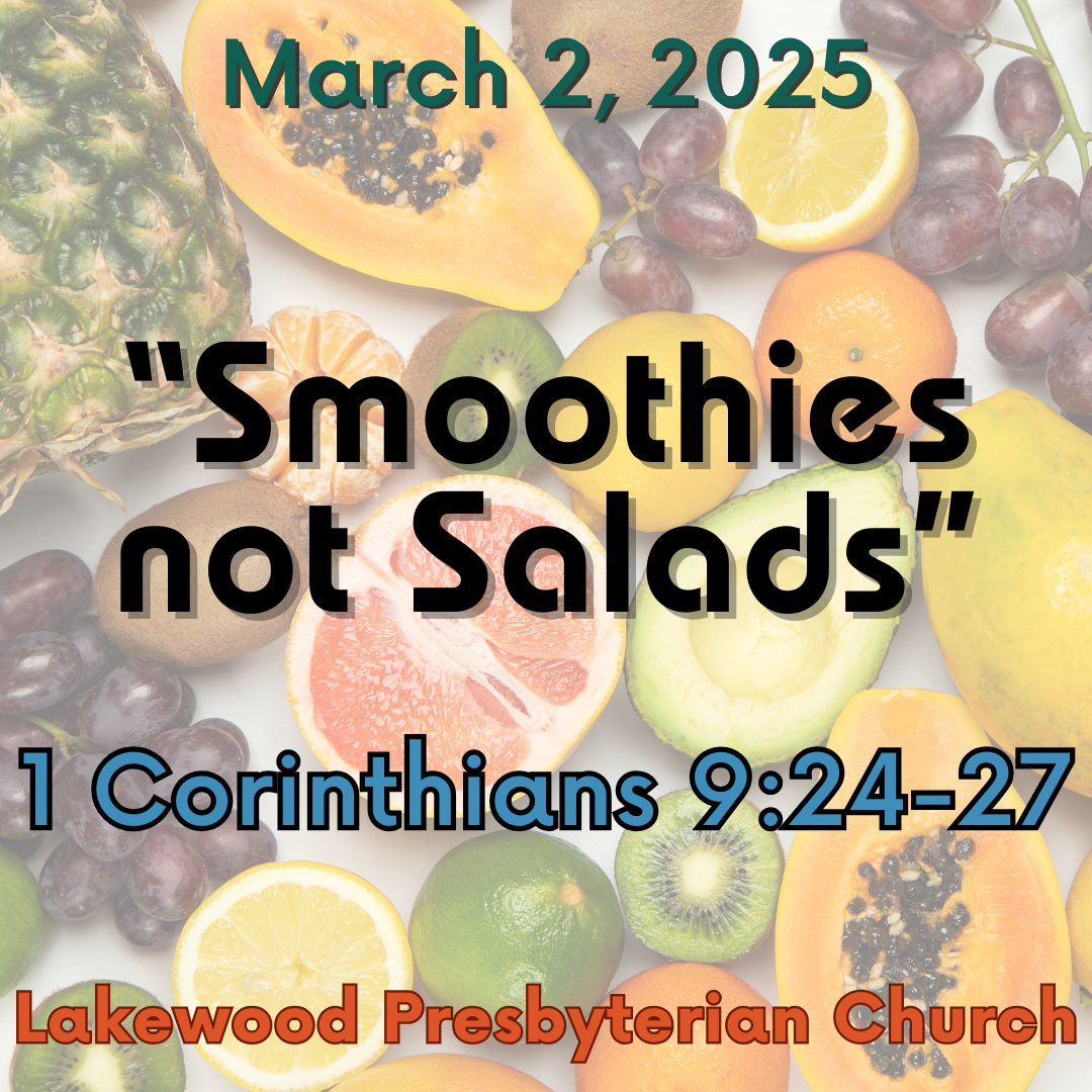 "Smoothies not Salads"