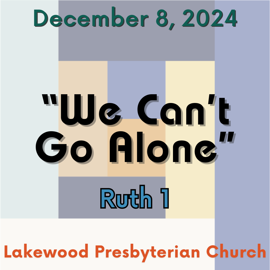 "We Can't Go Alone"