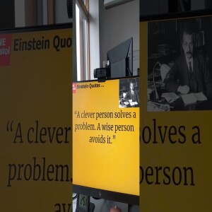 Einstein Quote - A clever person solves a problem. A wise person avoids it - 18 November 2024 #quote