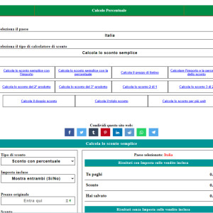 Calcolo Sconto - Calcolo Sconto Percentuale