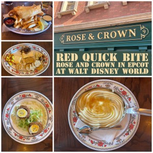 RED Quick Bite Rose and Crown in Epcot at Walt Disney World