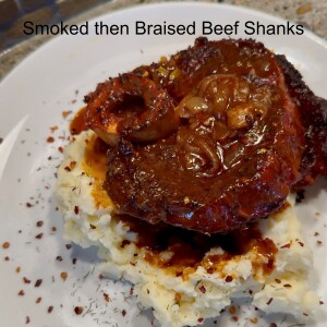 Smoked then Braised Beef Shanks