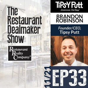 Brandon Robinson | CEO & Founder Tipsy Putt Brands | Ep#33🎙The Restaurant Dealmaker Show🎙