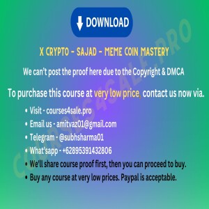 Rs  17.67$-X Crypto - Sajad - Meme Coin Mastery - Courses4sale.pro