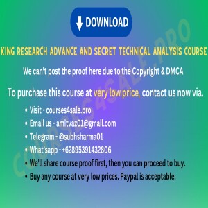 Rs 337-King Research Advance and Secret Technical Analysis Course— Courses4sale.pro