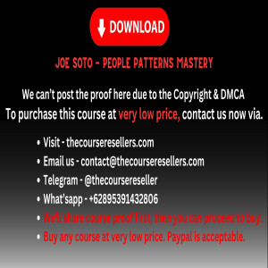 Thecourseresellers.com "Joe Soto - People Patterns Mastery	"