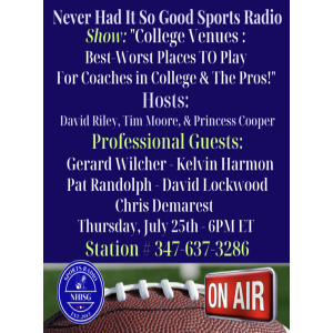 NeverHadItRadio - College & Pro Venues - Best/Worst Places to PLAY!