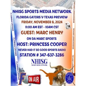 Florida Gators V Texas Longhorns Preview with Marc Henry - Host: Princess Cooper