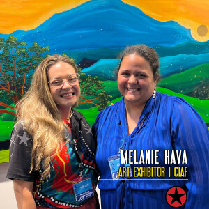 Artist Melanie Hava at Cairns Indigenous Art Fair (CIAF)