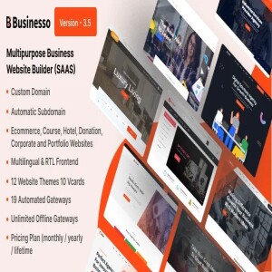 ₹299 - Businesso – Multipurpose Website Builder SAAS (Multitenancy)