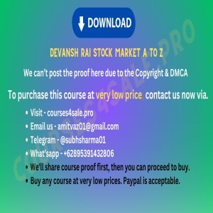 4.72$ Devansh Rai Stock Market A to Z--Courses4sale.pro