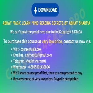 3.53$ Abhay Magic Learn Mind Reading Secrets By Abhay Sharma--Courses4sale.pro