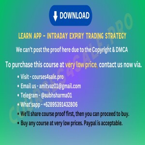 Rs 345-Learn app — Intraday expiry trading strategy— Courses4sale.pro