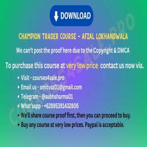 [Courses24.site] -- Champion Trader Course - Afzal Lokhandwala