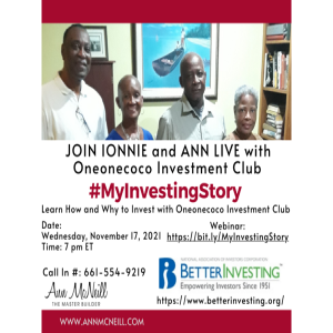 Learn How and Why to Invest with Oneonecoco Investment Club #MyInvestingStory