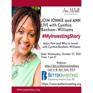 Learn How and Why to Invest with Cynthia Bonhom-Williams #MyInvestingStory