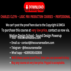 Thecourseresellers.com  - Charles Cleyn - Logic Pro Production Courses - PROFESSIONAL