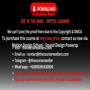 Thecourseresellers.com  - See in the dark - Dimitri LeGrand