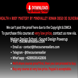 Thecourseresellers.com  - Health & Body Mastery by Mindvalley Ronan Diego de Oliveira