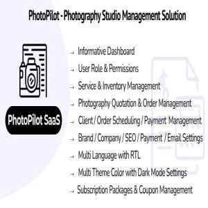 ₹299 - PhotoPilot SaaS – Photography Studio Management Solution