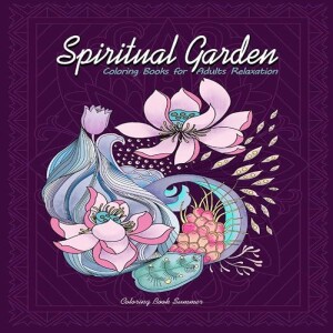 REad Boook 50 Spiritual Garden: Adult Coloring Book for Women Featuring Beautiful and Positive Desi