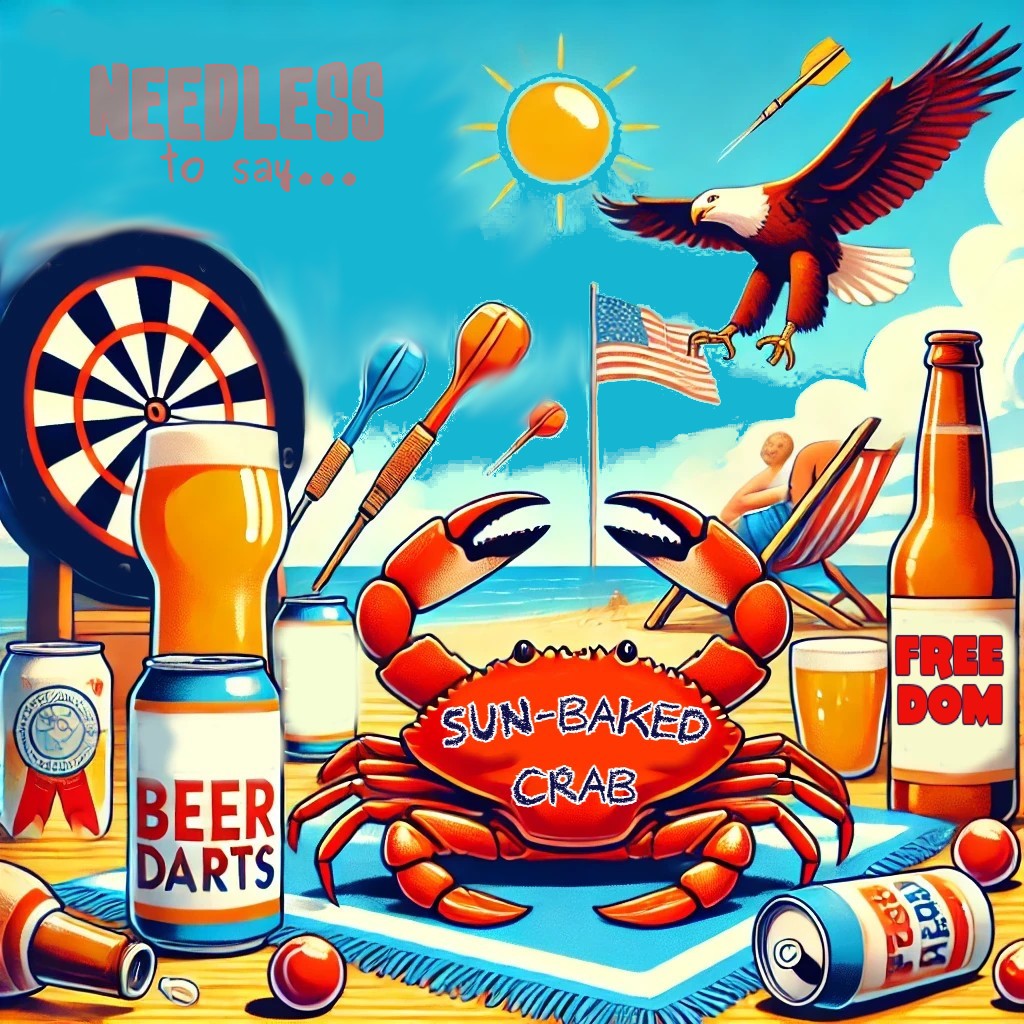 Beer Darts, Sun-Baked Crab, and Freedom