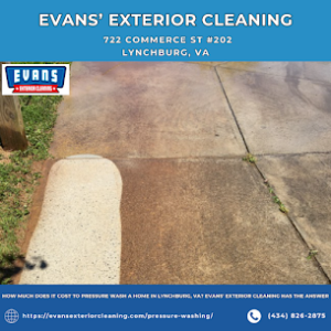 How Much Does It Cost To Pressure Wash A Home in Lynchburg, VA? Evans' Exterior Cleaning Has the Answer