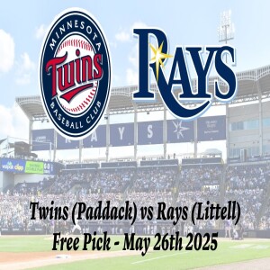 MLB Free Pick | Twins vs Rays Prediction - 5/26/25