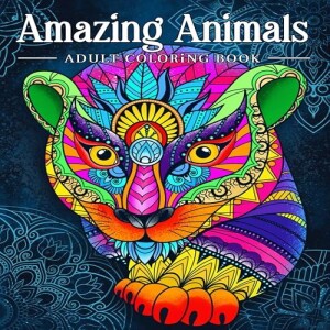 REad Boook Amazing Animals: Adult Coloring Book, Stress Relieving Mandala Animal Designs