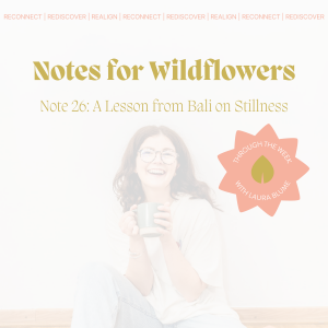 Note 26: A Lesson From Bali on Stillness
