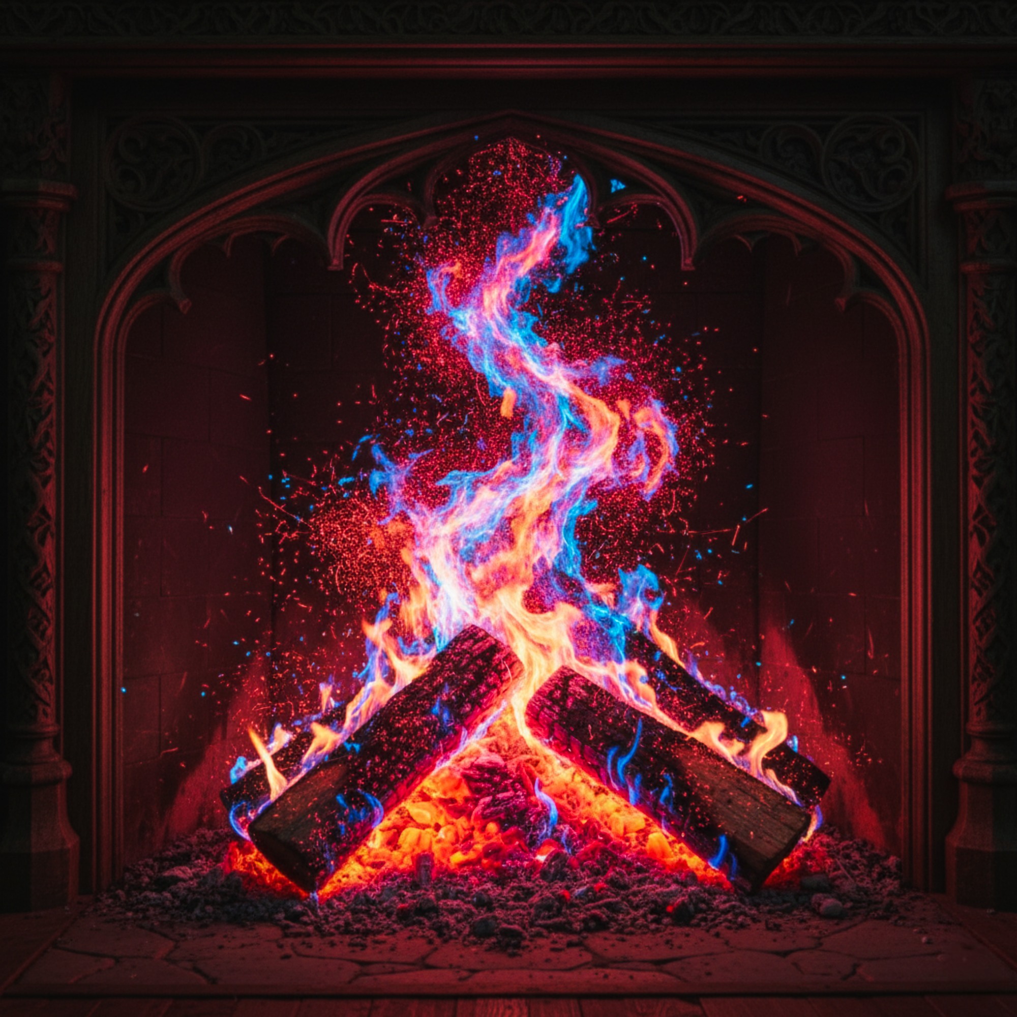 Divine Colorful Fireplace Embers 8 Hour ASMR for Deep Sleep episode artwork