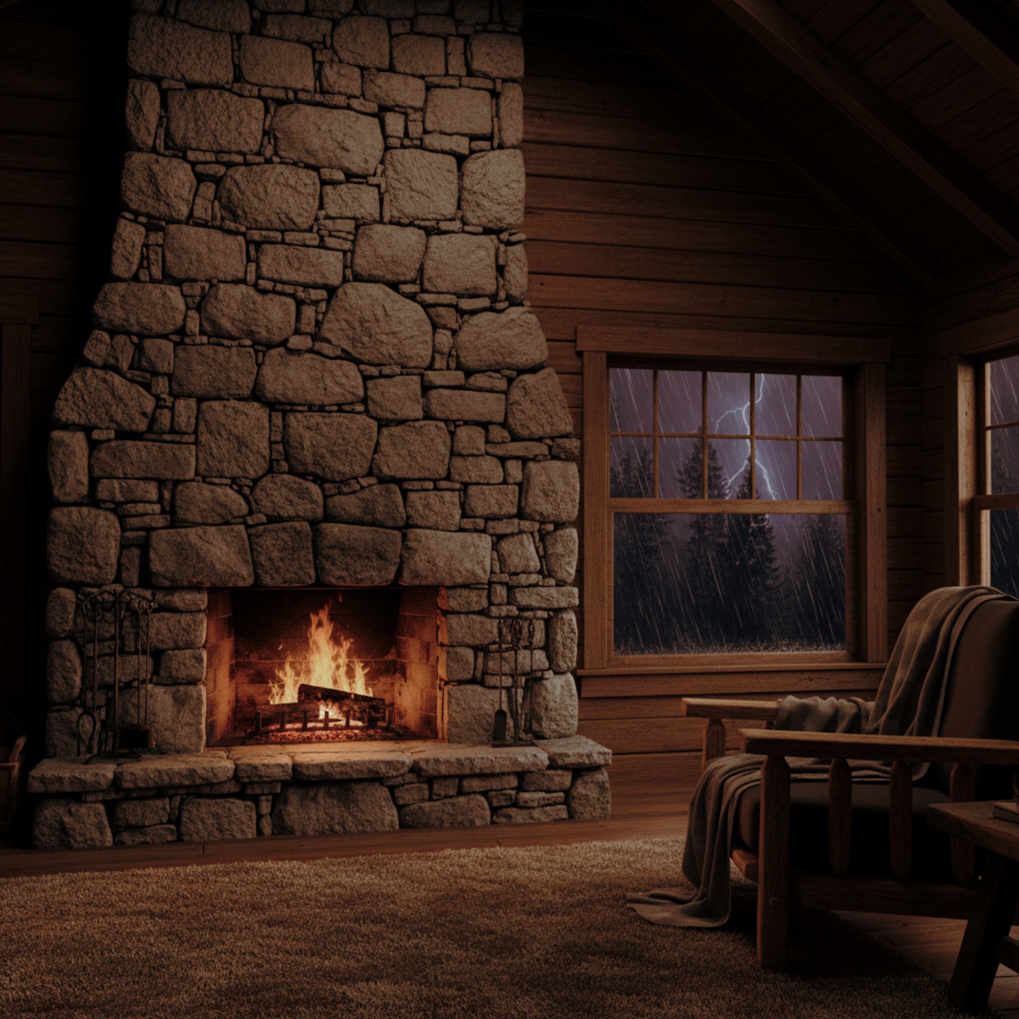 Sleepy Rainfall Embers 8 Hour Crackling Fireplace for Relaxation and Insomnia episode artwork