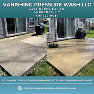 Can You Damage Concrete by Power Washing in Amherst, NY? Vanishing Pressure Wash Has the Answer