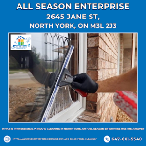 What Is Professional Window Cleaning in North York, ON? All Season Enterprise Has the Answer