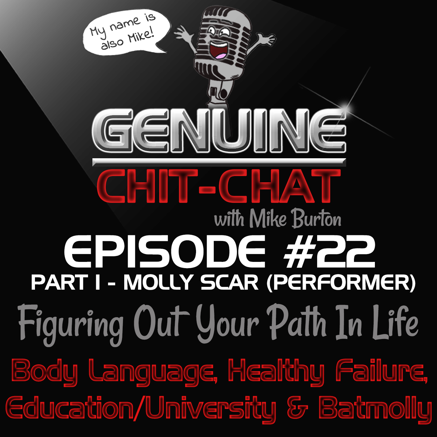 #22 Pt 1 - Figuring Out Your Path In Life: Body Language, Healthy Failure, Education/University &amp; Batmolly With Molly Scarborough