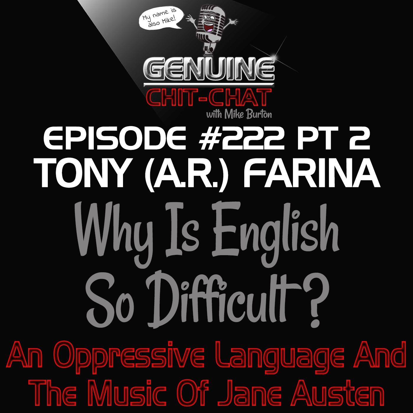 #222 P2 – Why Is English So Difficult? An Oppressive Language And The Music Of Jane Austen With Tony Farina