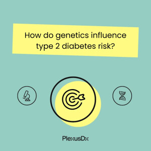 How do genetics influence type 2 diabetes risk?