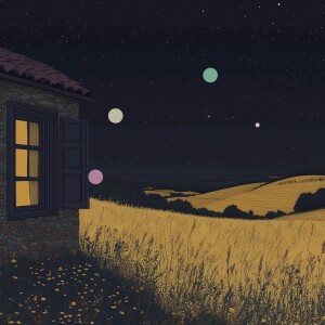 Windswept Fields In The Countryside | Nighttime Ambience for Focus and Deep Sleep