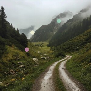 Alpine Rain on a Mountain Road | Cozy Camper Van Retreat