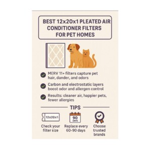 Best 12x20x1 Pleated Air Conditioner Filter for Pet Homes? | Discover Filters That Catch Hair, Dander, and Odors