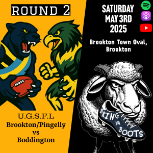 Round 2: UGSFL - Brookton/Pingelly Vs Boddington