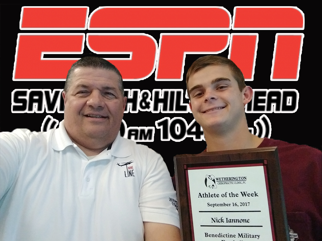 The Wetherington Chiropractic Clinic Athlete of the Week – Senior from Benedictine Military School Nick Iannone 09.16.17