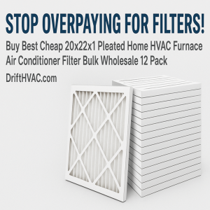 Stop Overpaying for Filters! Buy Best Cheap 20x22x1 Pleated Home HVAC Furnace Air Conditioner Filter Bulk Wholesale 12 Pack from DriftHVAC.com