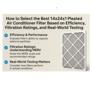 How to Select the Best 14x24x1 Pleated Air Conditioner Filter Based on Efficiency, Filtration Ratings, and Real-World Testing