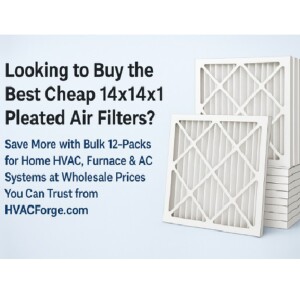 Looking to Buy the Best Cheap 14x14x1 Pleated Air Filters? Save More with Bulk 12-Packs for Home HVAC, Furnace & AC Systems at Wholesale Prices You Can Trust from HVACForge.com