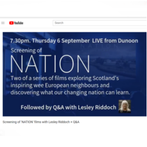Lesley Riddoch Nation Screening Q and A  Only. Dunoon Cinema 6th September