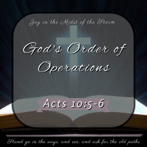 God's Order of Operations