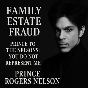Prince to the Nelsons: FAMILY ESTATE FRAUD - You Do Not Represent Me ***Legal Notice July 15 2025***