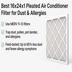 Best 16x24x1 Pleated Air Conditioner Filter for Dust & Allergies